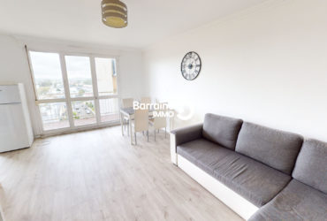 A LOUER BREST  GEANT  APPARTEMENT T2 MEUBLE 49.35 m²  ASCENSEUR  TERRASSE  PARKING